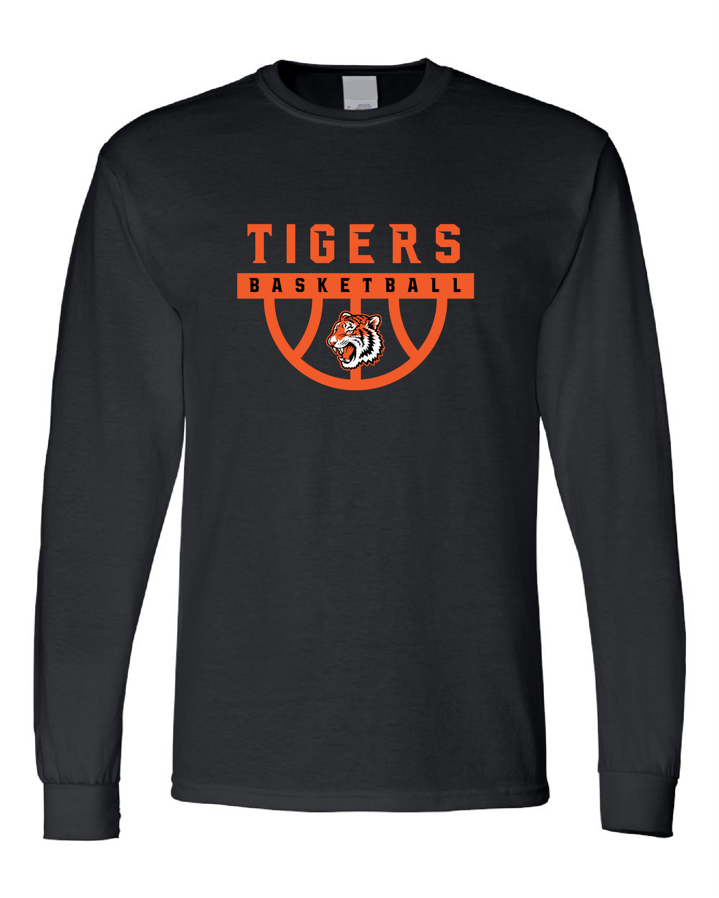 Tigers Basketball Classic Tigers Logo Long Sleeve Tee – Black