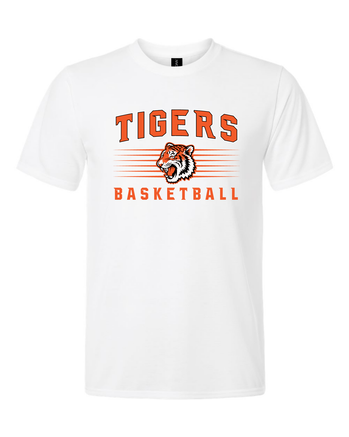 Tigers Basketball Retro Collegiate Short Sleeve Tee – White