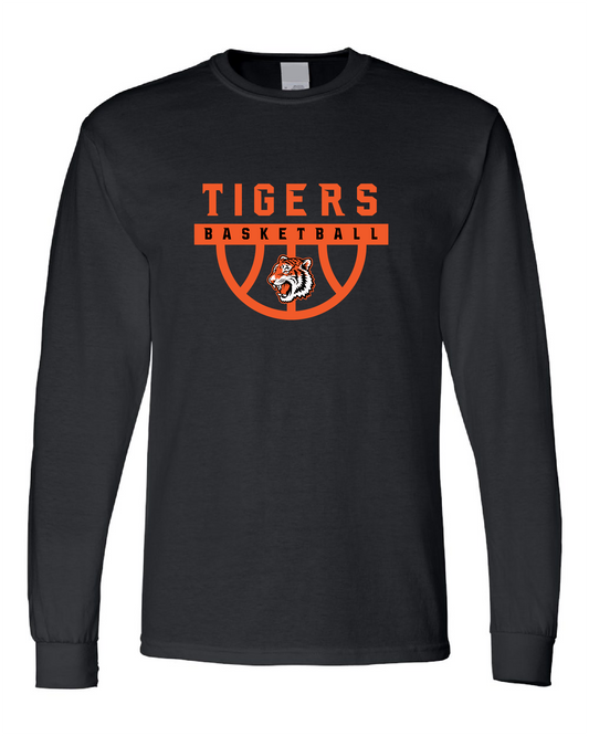 Tigers Basketball Classic Tigers Logo Long Sleeve Tee – Black