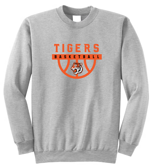 Tigers Basketball Classic Tigers Logo Crewneck Sweater – Gray