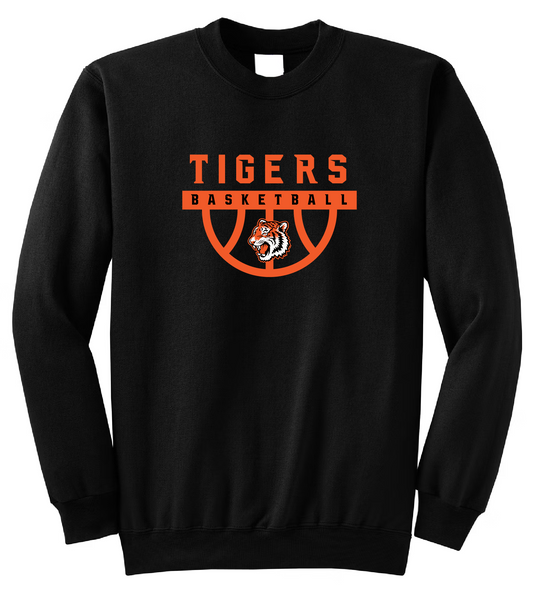 Tigers Basketball Classic Tigers Logo Crewneck Sweater – Black