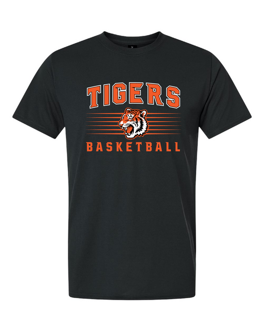 Tigers Basketball Retro Collegiate Short Sleeve Tee – Black