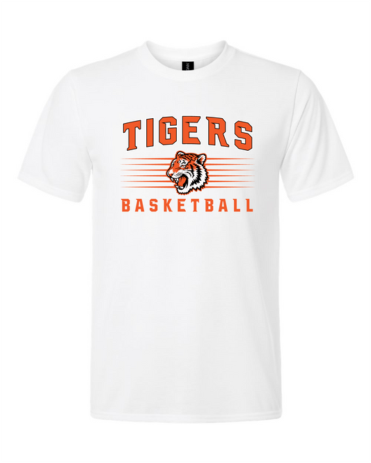 Tigers Basketball Retro Collegiate Short Sleeve Tee – White